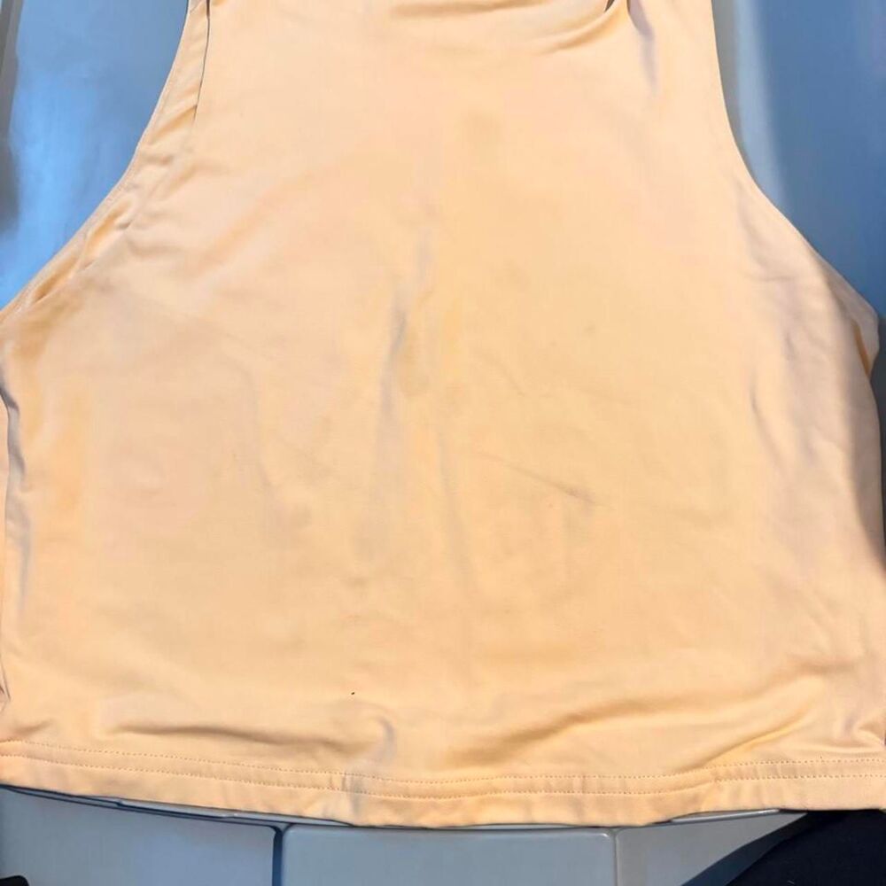Unbranded Women's Yellow and Tan Crop-top